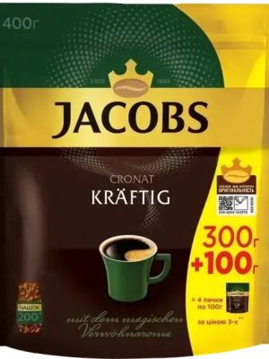 Кава розчинна Jacobs Cronat Kraftig 400г.Німеччина.