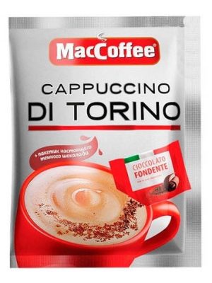Кава МакКофе капучино Ді Торіно MacCoffee Cappuccino Di Torino 3в1 розчинна 20 пакетиків