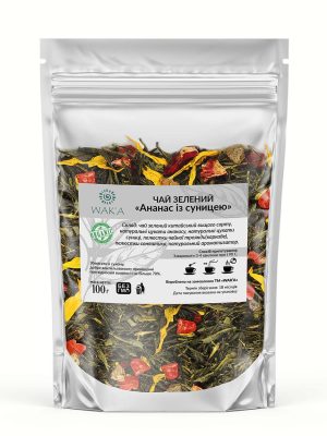 Чай зелений "Ананас суниця", 100г